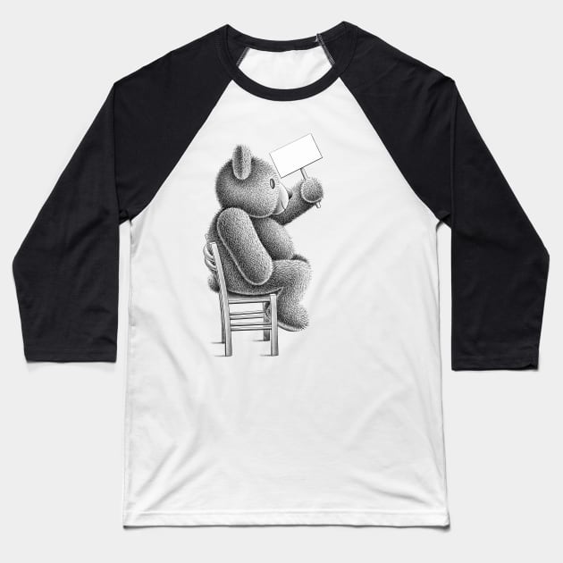 Teddy Bear - Installation Baseball T-Shirt by benheineart